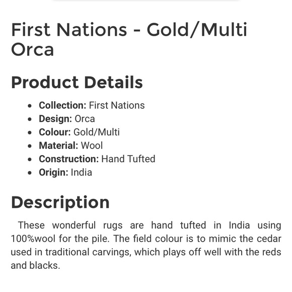 *SOLD* Jordans Hand Tufted Orca Wool Rug - 4x6 - Picture 2 of 2